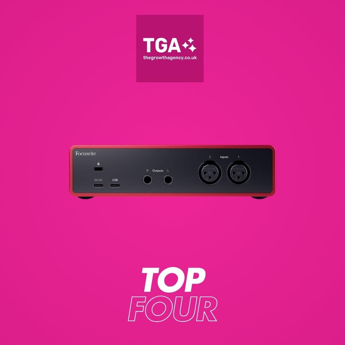 TGA - Blog - Top Podcast Audio Interfaces Focusrite Scarlett 2i2 - 1200px Image 2