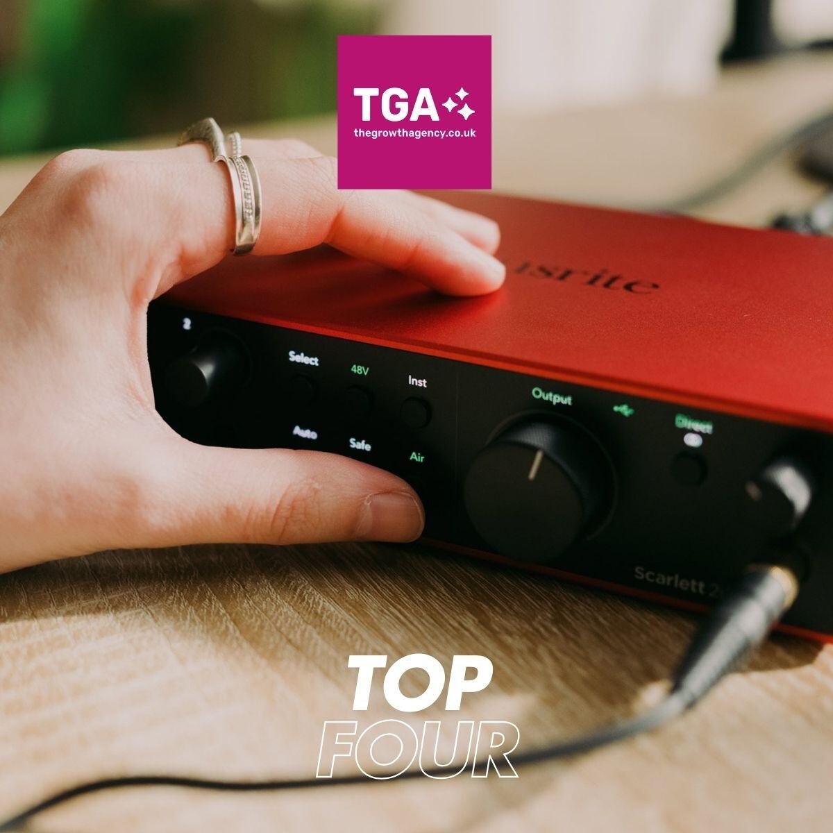 TGA - Blog - Top Podcast Audio Interfaces Focusrite Scarlett 2i2 - 1200px Image 3