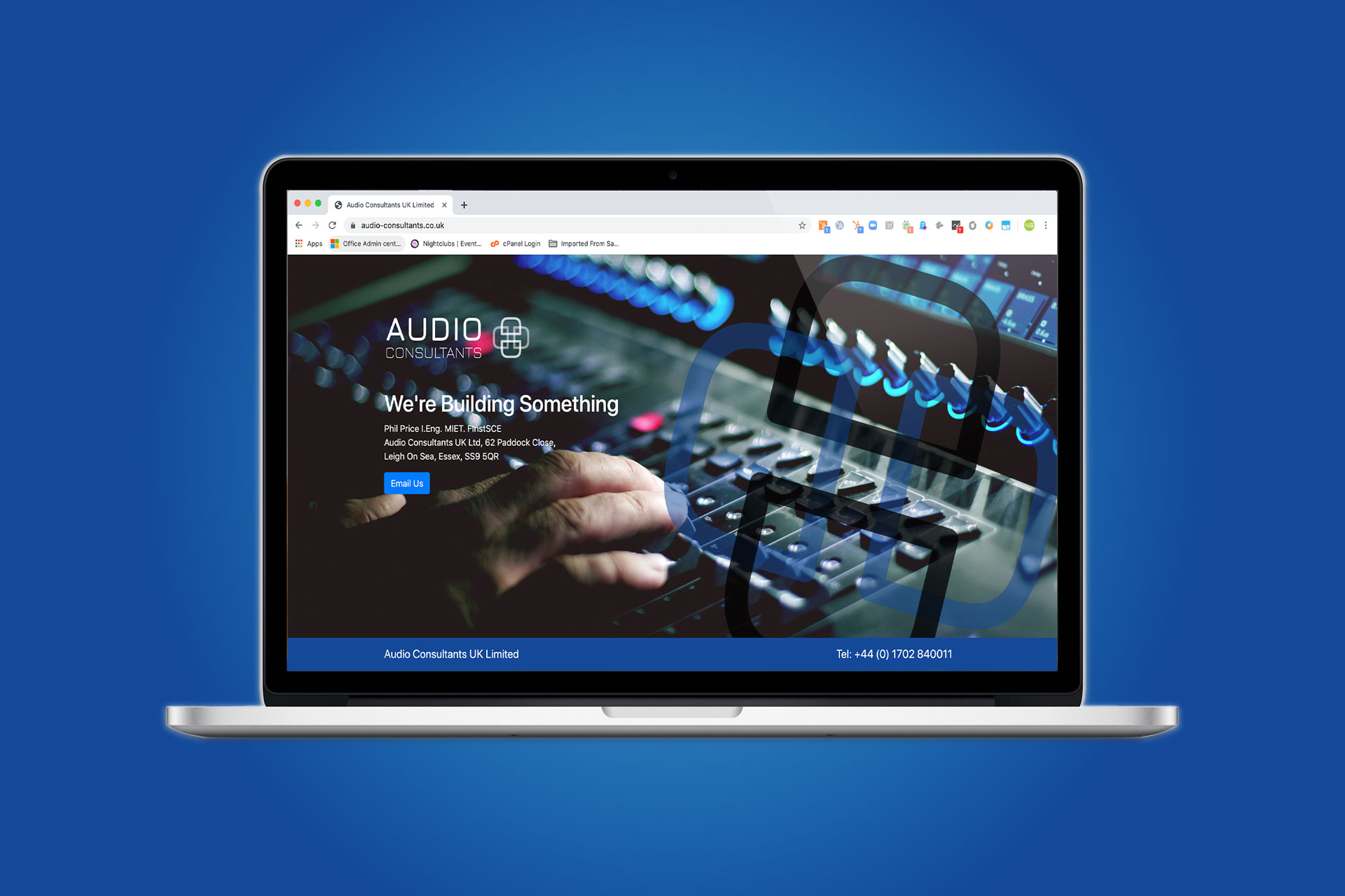 New Holding Page for Audio Consultants
