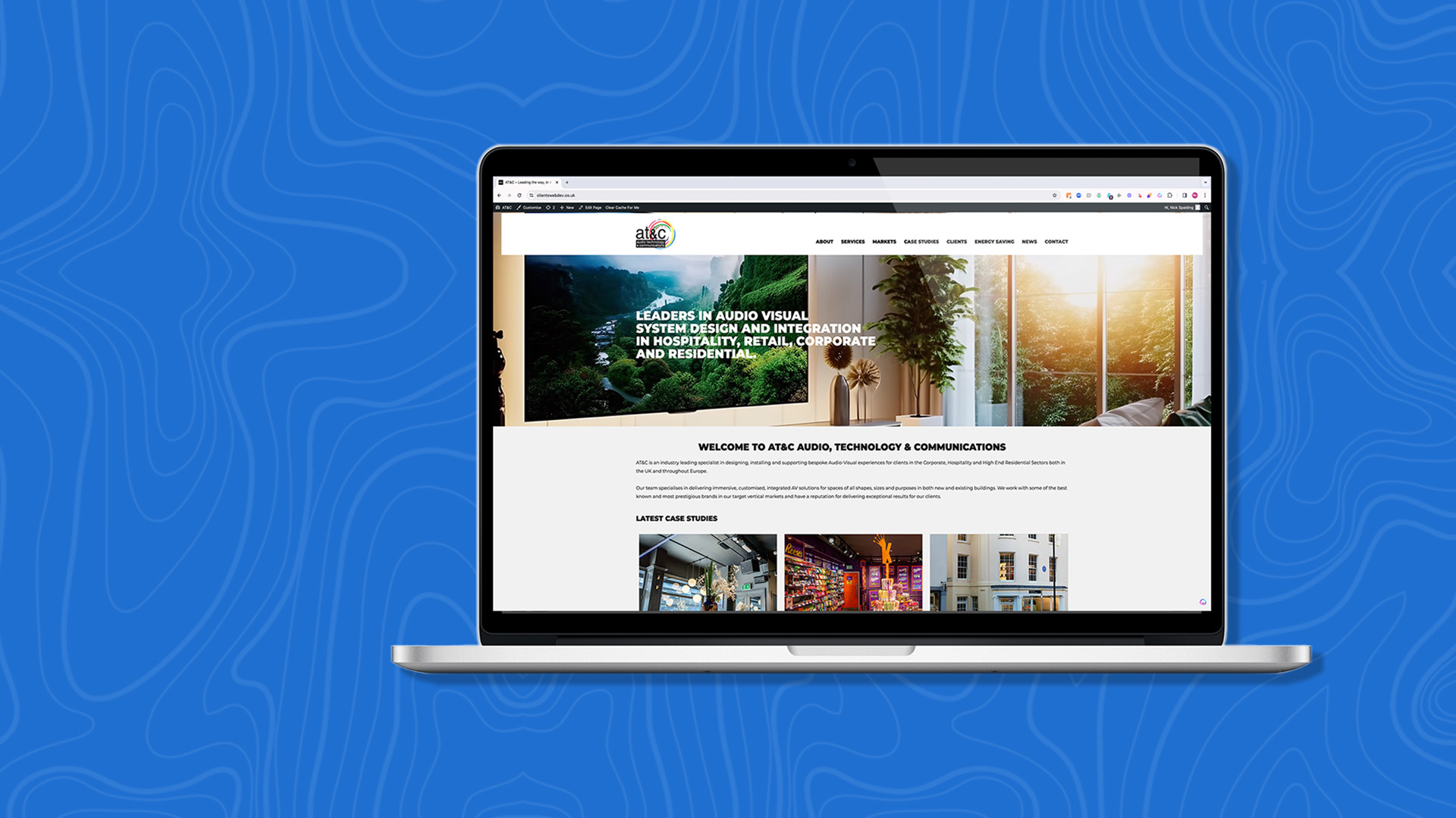 The Growth Agency - Custom Wordpress Theme Website for AT&C - MacBook Image