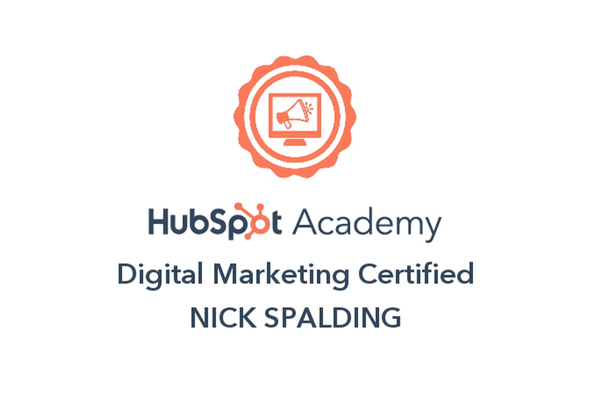 TGA - Hubspot Digital Marketing Certified Agency - Nick Spalding - 2023