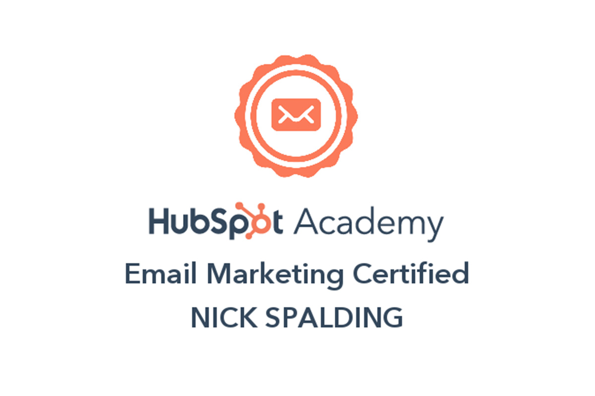 TGA - Hubspot Email Marketing Certified Agency - Nick Spalding - 2023